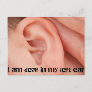 Ich bin tot in meinem Links Ohr Postkarte
