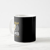 Ich bin tot. Nicht dumm. ASL Deaf Sign Language De Kaffeetasse (Vorderseite Links)