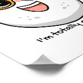 Ich bin total eig zitiert fröhliches Ei mit Brille Poster (Ecke)