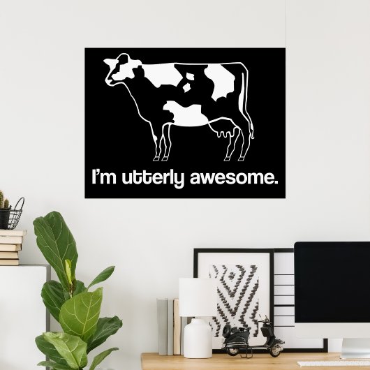 Ich bin total Phantastisches Witzbäckerchen Poster (Heimbüro)