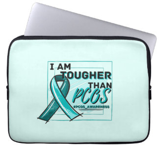 ICH BIN TOUGHER ALS PCOS PCOS AWARENESS Aquamarin Laptopschutzhülle