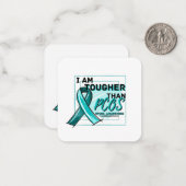 ICH BIN TOUGHER ALS PCOS PCOS AWARENESS Aquamarin Mitteilungskarte (Vorderseite/Rückseite Beispiel)