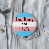 Ich bin Trans und ich stimme Button (Beispiel)