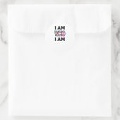 Ich bin Transgender Ich bin, wer ich bin Transgend Runder Aufkleber (Tasche)