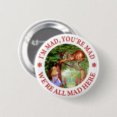 Ich bin traurig, du bist verrückt, wir; bist hier  button (Vorne & Hinten)