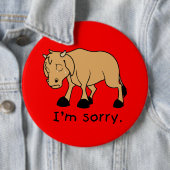 Ich bin traurige Kalb-Tassen-Uhr Browns schreiende Button (Beispiel)