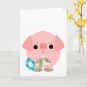 "Ich bin traurige" niedliche Karte (Gelbe Blume)