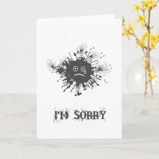 Ich bin trauriges trauriges schwarzes platsches karte (Gelbe Blume)