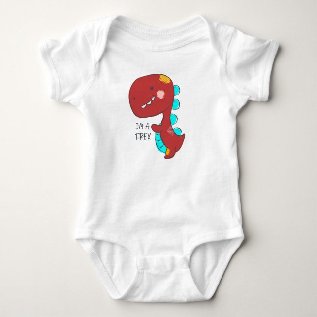 Ich bin Trex Baby Strampler (Vorderseite)