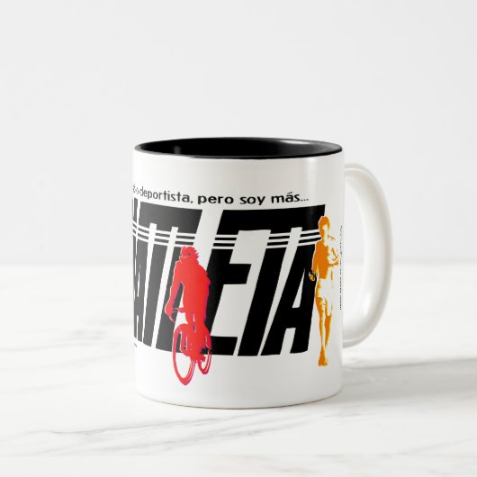 Ich bin Triathlet Zweifarbige Tasse (VorderseiteRechts)