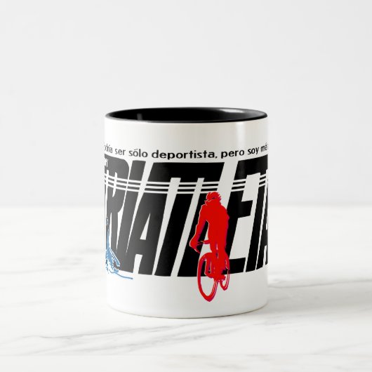 Ich bin Triathlet Zweifarbige Tasse (Mittel)