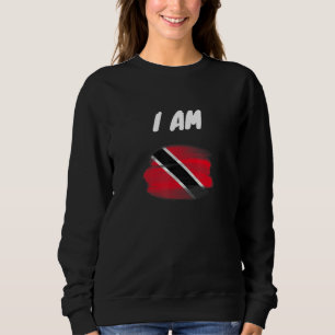Ich bin Trinidad und Tobago Flagge Karte Stolz Tri Sweatshirt
