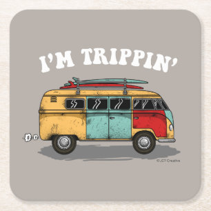 Ich bin Trippin' Rechteckiger Pappuntersetzer