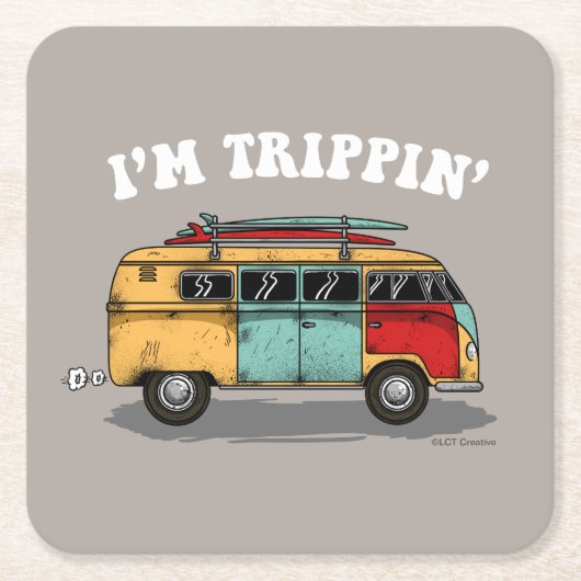 Ich bin Trippin' Rechteckiger Pappuntersetzer (Vorderseite)