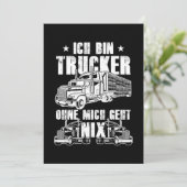 Ich bin Trucker Truck Driver Coole Driver-Geschenk Einladung (Stehend Vorderseite)