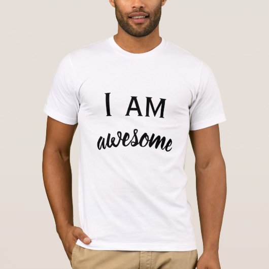 Ich bin Typografie T-Shirt (Vorderseite)