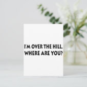 Ich bin über dem Hügel. Wo bist du? Postkarte (Stehend Vorderseite)