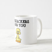 "ICH BIN ÜBER DICH" DUCK KAFFEETASSE (VorderseiteRechts)