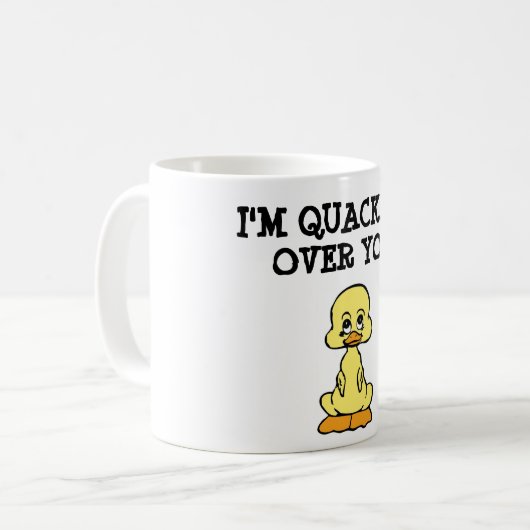 "ICH BIN ÜBER DICH" DUCK KAFFEETASSE (Vorderseite Links)