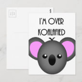 Ich bin über Koalafied - Funny Koala Animal Pun Postkarte (Vorne/Hinten)