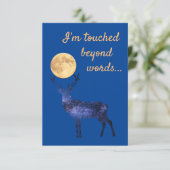 Ich bin über Worte hinaus berührt Dankeskarte (Stehend Vorderseite)