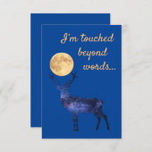 Ich bin über Worte hinaus berührt Dankeskarte (Vorne/Hinten)