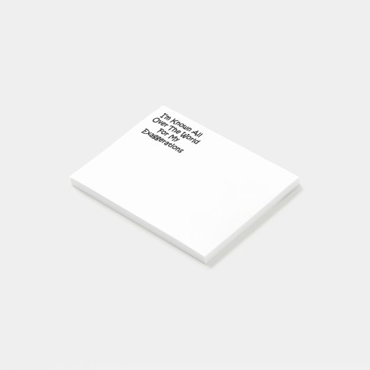 Ich bin überall auf der Welt bekannt Post-it Klebezettel (angewinkelt)