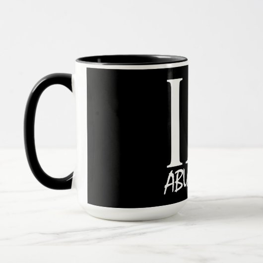 Ich BIN Überfluss spirituelle Manifestation Affirm Tasse (Links)