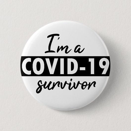 Ich bin Überlebender von COVID-19 Button (Vorderseite)
