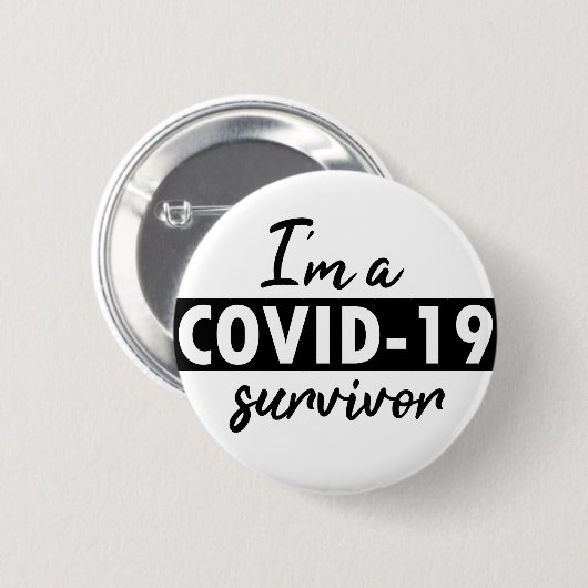 Ich bin Überlebender von COVID-19 Button (Vorne & Hinten)