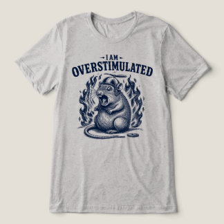 Ich bin überstimuliert Lustiger Ratten-Propellerhu Tri-Blend Shirt