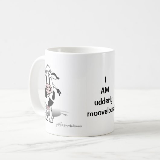 ICH BIN udderly moovelous! Kaffeetasse (Vorderseite Links)