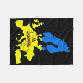 Ich bin Ukraine Fleecedecke (Vorderseite (Horizontal))