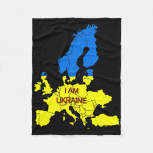 Ich bin Ukraine Fleecedecke