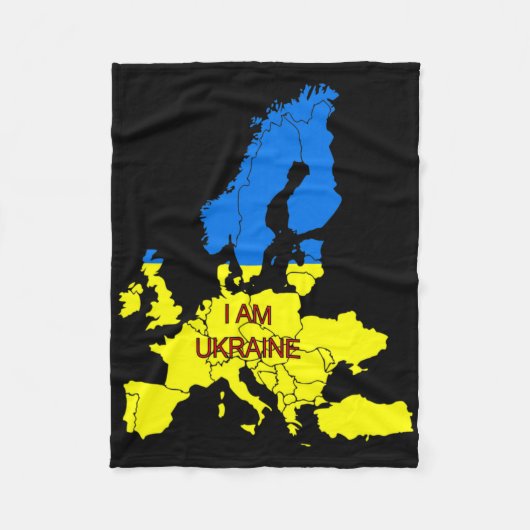 Ich bin Ukraine Fleecedecke (Vorderseite)