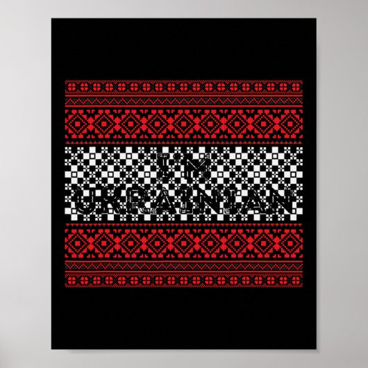 Ich bin Ukrainer. Stehe mit der Ukraine Poster (Vorne)