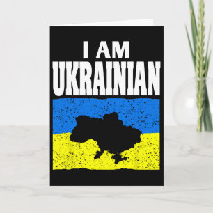 Ich bin Ukrainer Stehe mit der Ukraine Unterstützu Karte