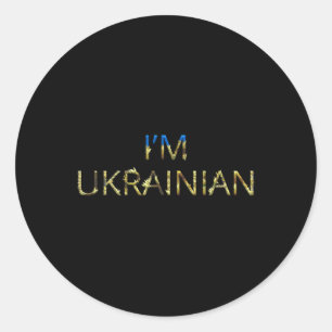 Ich bin Ukrainer - Ukraine T-Shirt Sonnenblume Ret Runder Aufkleber