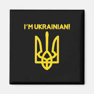 Ich bin Ukrainer Ukraine Wappen Ukrainische Macht Magnet