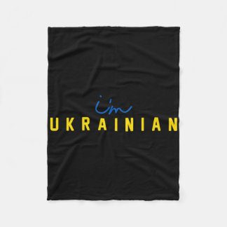 Ich bin Ukrainer Unterstütze patriotischen Präside Fleecedecke