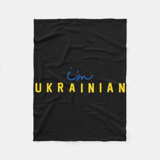 Ich bin Ukrainer Unterstütze patriotischen Präside Fleecedecke (Vorderseite)