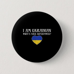 Ich bin Ukrainer Was ist dein Superheld Ukrainisch Button