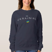 Ich bin Ukrainerin, das Sweatshirt mit Flagge (Vorderseite)