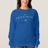 Ich bin Ukrainerin, das Sweatshirt mit Flagge (Vorderseite)