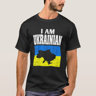 Ich bin Ukrainerin Stand der Ukraine Unterstüt T-Shirt