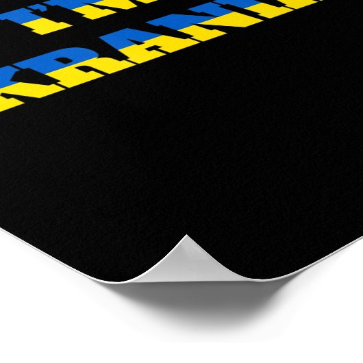 Ich bin Ukrainerin Zelensky Ukraine Patriotic Prou Poster (Ecke)