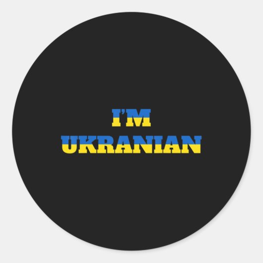 Ich bin Ukrainerin Zelensky Ukraine Patriotic Prou Runder Aufkleber (Vorderseite)
