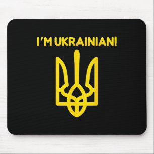 Ich bin ukrainisch Ukraine Wappen Ukrainische Mach Mousepad