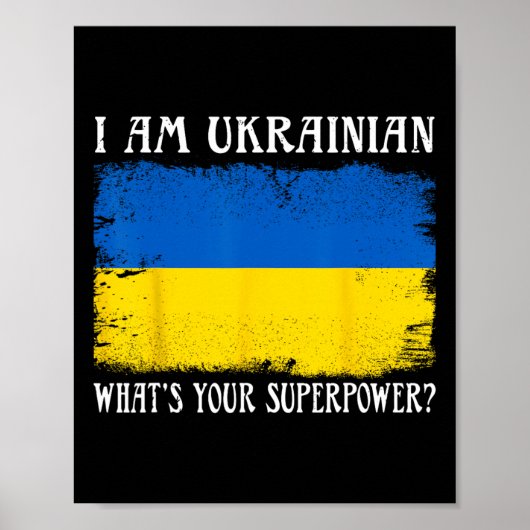 Ich bin Ukrainisch Was ist dein Superheld Ukrainis Poster (Vorne)