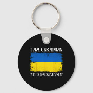 Ich bin Ukrainisch Was ist dein Superheld Ukrainis Schlüsselanhänger